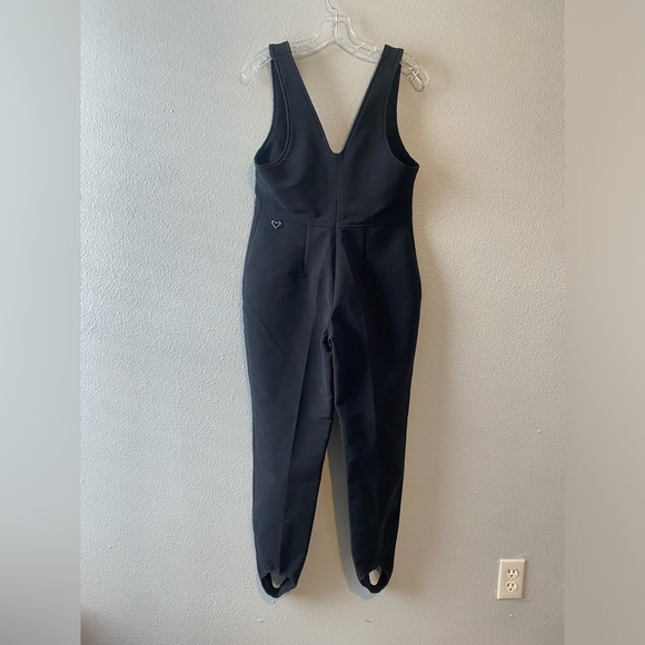 Vintage Obermeyer Size 8 One Piece Ski Stirrup Jumpsuit Bib Style Black Snow - Picture 6 of 6